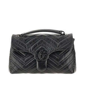 Gucci Leather Small Gg Marmont Bag